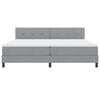 vidaXL Letto a molle con materasso Grigio chiaro 200 x 200 cm Tessuto