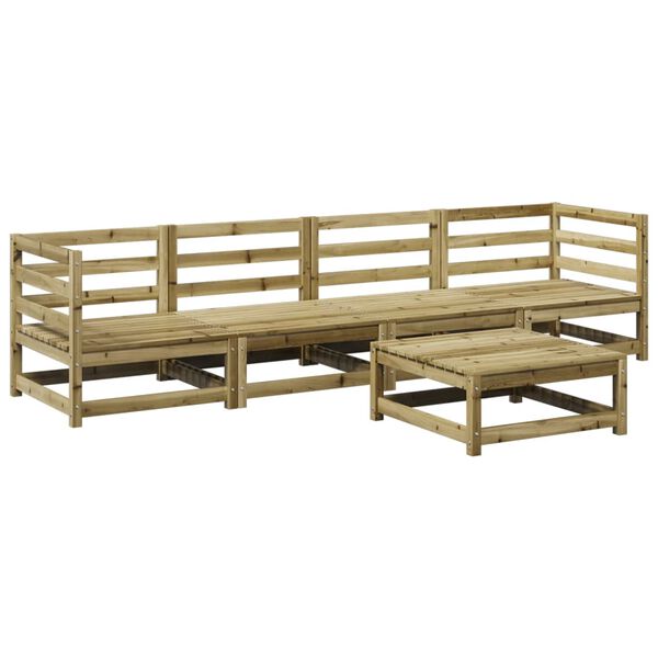 vidaXL Set Divani da Giardino 5 pz in Legno Impregnato di Pino
