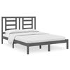 vidaXL Giroletto Grigio in Legno Massello di Pino 135x190 cm Double