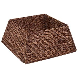 vidaXL Collare per Albero di Natale Quadrato Marrone 50 x 50 x 25 cm