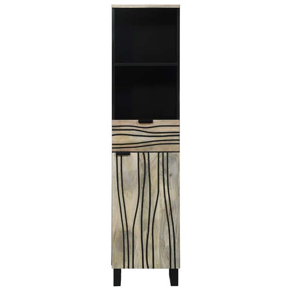 vidaXL Armadio per Lavabo da Bagno con porta Bianco 38 x 33 x 160 cm