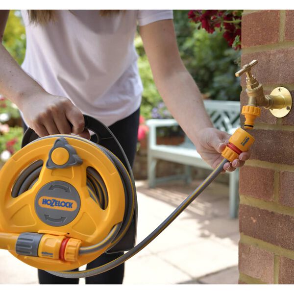 Hozelock Micro Avvolgitubo con Tubo 10 m Click & Go