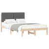 vidaXL Letto con Testiera Rivestita Grigio scuro 120 x 190 cm