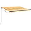 vidaXL Tenda da Sole Autoportante Automatica 350x250 cm Gialla Bianca
