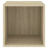 vidaXL Mobili a Muro 4pz Rovere Sonoma 37x37x37 cm Legno Multistrato
