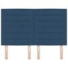 vidaXL Testiera con testiera Blu 160 cm Pelle Sintetica