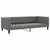 vidaXL Divano Letto Estraibile Cassetti Grigio Scuro 100x200cm Tessuto