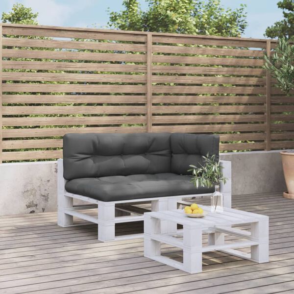 vidaXL Cuscini per Pallet 3 pz Antracite in Tessuto