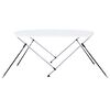 vidaXL Bimini di Prua con Tendalino a 2 Archi Bianco 150x120x110 cm