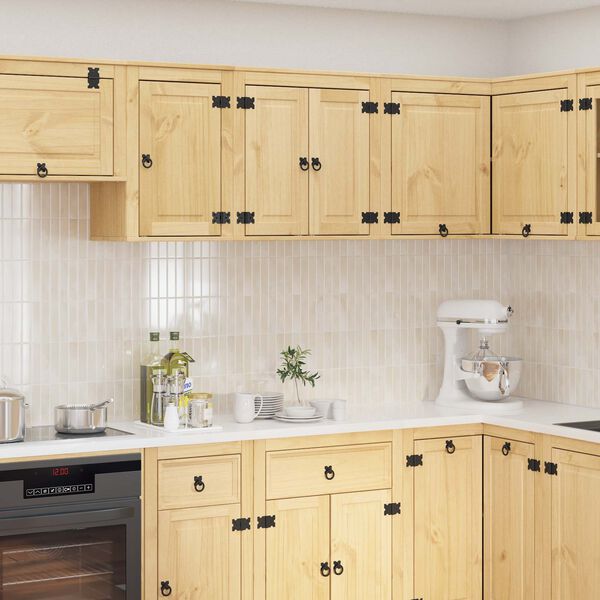 vidaXL Armadietto con lo scaffale Miele 60 x 32 x 40 cm Pino massello