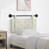 vidaXL Testata appesa Montaggio a parete Crema 100 x 55 x 5 cm Velluto