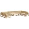 vidaXL Set di divani da esterno 10 pz Bianco e Beige