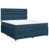 vidaXL Giroletto a Molle con Materasso Blu Scuro 180x200 cm in Velluto