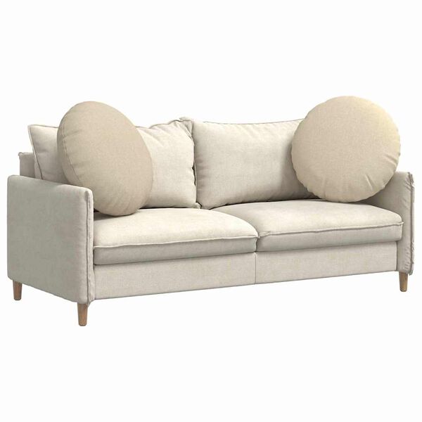 vidaXL Cuscini per Seduta 2 pcs Crema Ø80 x 29 cm Tessuto