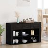 vidaXL Credenza Rovere Nero 100 x 30 x 59,5 cm Legno multistrato