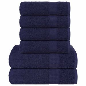 vidaXL Set di asciugamani 6 pezzi FROGN blu navy 360 g/m&sup2;