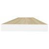 vidaXL Scaffali a Parete 4 pz Rovere e Bianco 80x23,5x3,8 cm in MDF