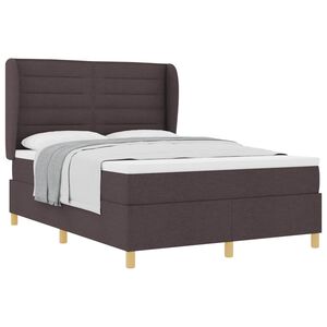 vidaXL Letto con molle e materasso Grigio Scuro 90x190 cm Tessuto