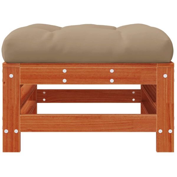 vidaXL Poggiapiedi da Giardino Legno di pino massiccio Marrone Cera