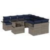 vidaXL Set Divano da Giardino 9 pcs Grigio Rattan in Polipropilene