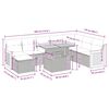 vidaXL Set Divano da Giardino 9pz con Cuscini Grigio Polyrattan Acacia