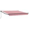 vidaXL Tenda retrattile Rosso e Bianco 350 x 250 cm