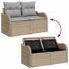 vidaXL Set Divano da Giardino 9 pcs beige e grigio chiaro Poly Rattan