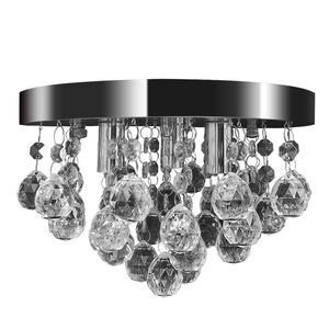 vidaXL Lampada di Soffitto Pendente in Cristallo Lampadario Cromato