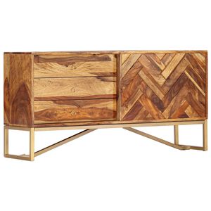 vidaXL Credenza 118x30x60 cm in Legno Massello di Acacia