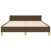 vidaXL Giroletto senza Materasso Marrone Scuro 140x200 cm Tessuto