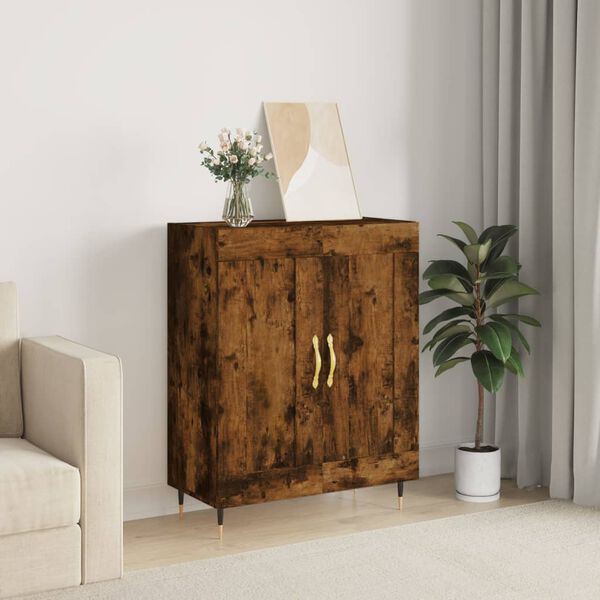 vidaXL Credenza Rovere Fumo 69,5x34x90 cm in Legno Multistrato