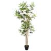 vidaXL Albero di Bamb&ugrave; Verde 75,5 x 18 x 175 cm Tessuto e Bamb&ugrave;