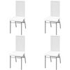 vidaXL Sedie da Pranzo 4 pz Bianche in Similpelle