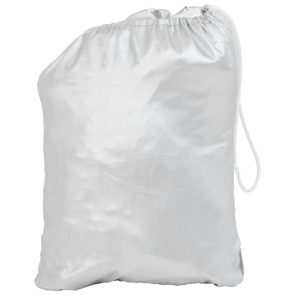 vidaXL Mezza Copertura Auto con Ganci Argento L