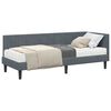 vidaXL Struttura Letto Angolare con Materasso 2 pcs Grigio Velluto