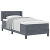vidaXL Letto a molle con testiera Grigio scuro 200 x 90 cm Velluto