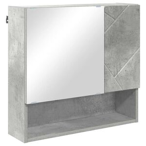vidaXL Mobiletto per specchio con porta Grigio cemento 59 x 17 x 55 cm