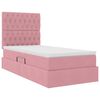 vidaXL Letto con contenitore e materasso Rosa 100 x 200 cm Velluto