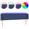 vidaXL Testiera a LED Blu 203x16x78/88 cm in Tessuto