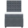 vidaXL Giroletto a Molle con Materasso Grigio Scuro 90x200 cm Velluto