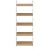 vidaXL Scaffale Libri 5 Ripiani Rovere 60x27,6x158,5 Legno Multistrato