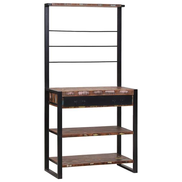 vidaXL Scaffale da cucina Multicolore 80 x 40 x 160 cm