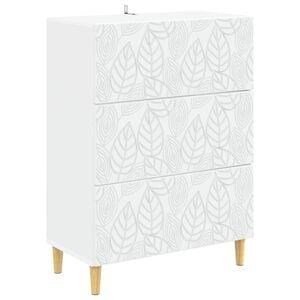 vidaXL Mobile con Cassetti Bianco 66 x 34,5 x 90 cm