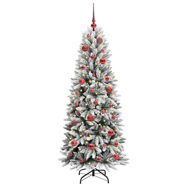vidaXL Albero di Natale artificiale con 150 LED Bianco 150 cm