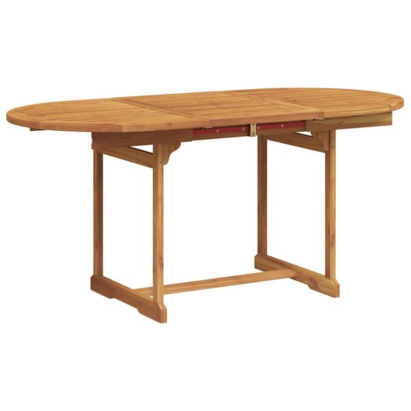 vidaXL Set Pranzo da Giardino 5pz Legno Massello di Acacia e Textilene