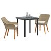 vidaXL Set da Pranzo per Giardino con cuscino 3 pcs Beige polyrattan