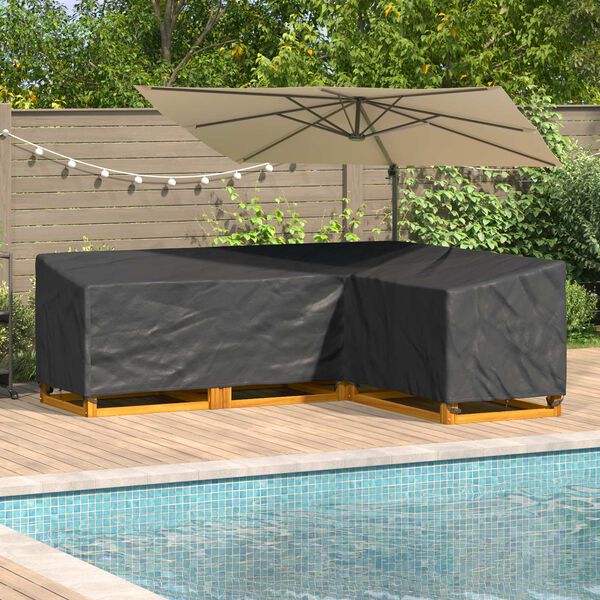 vidaXL Copertura per mobili Nero 260 x 210 x 80 cm Tessuto Oxford 210D