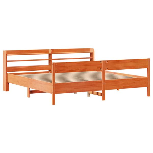 vidaXL Letto senza Materasso Marrone Cera 180x200 cm in Legno di Pino