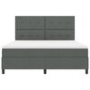 vidaXL Letto a molle con materasso Grigio scuro 180 x 200 cm Tessuto