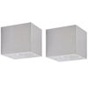 vidaXL Luce da Parete per Esterno a Cubo 2 pz